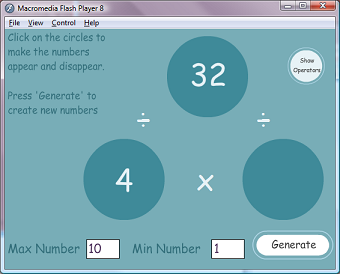 Multiplication triangle screenshot